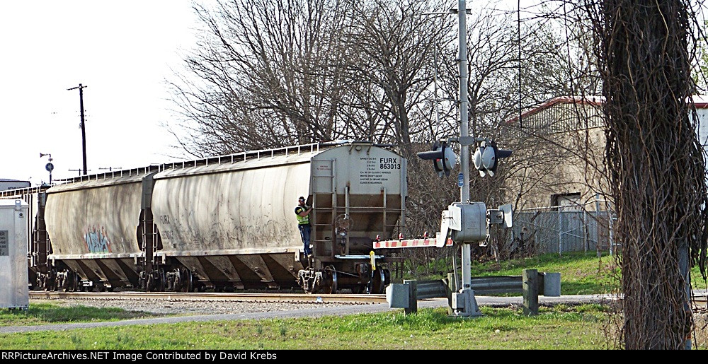 Approaching the grade crossing.